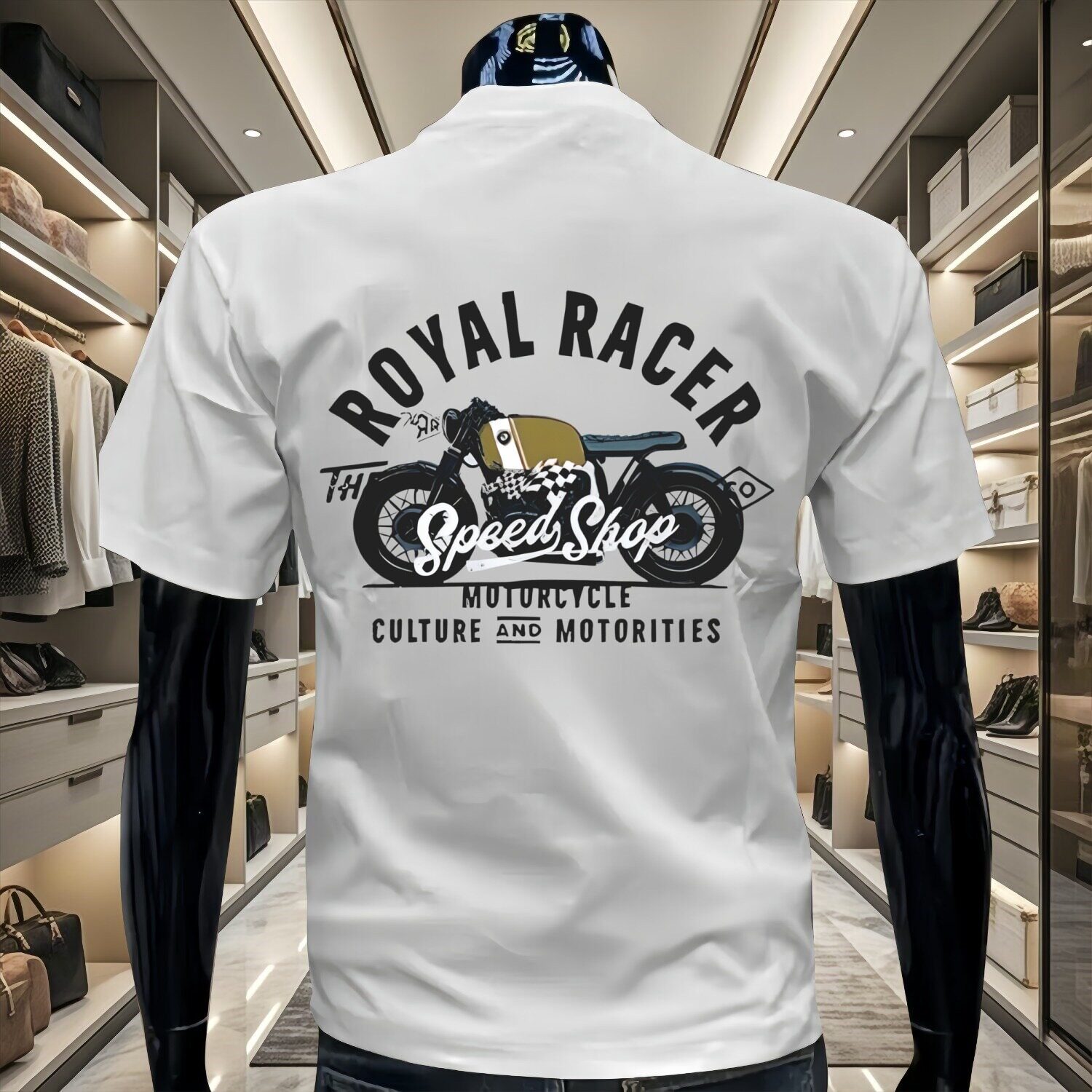 美式复古摩托车印花短袖T恤男士夏季新款潮牌ins个性百搭半袖体恤