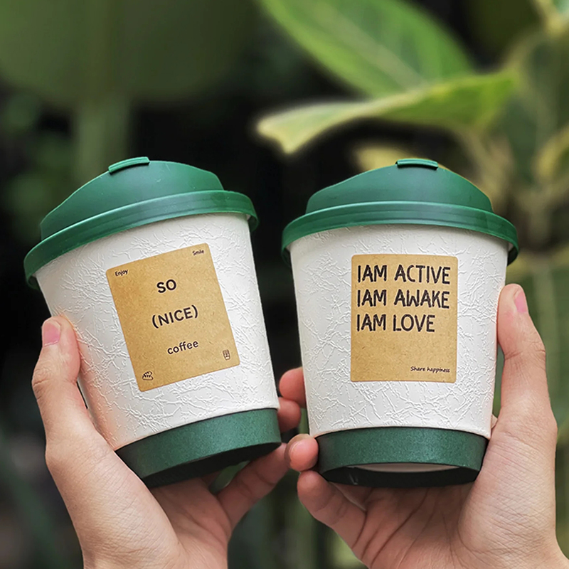 三杯茶一次性咖啡纸杯