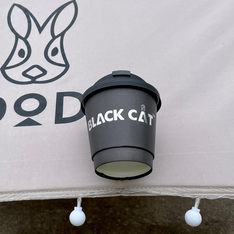 一次性咖啡纸杯子双层加厚防烫烫银商用高档精致外卖防漏带盖定制