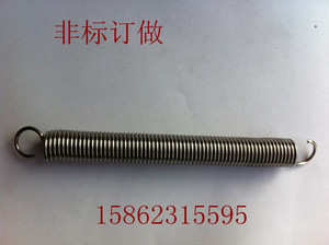 。不锈钢拉力弹簧 拉伸弹簧 机械零件 抗疲劳 烤箱门拉簧 总长100