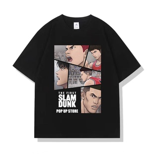 灌篮高手T恤男动漫电影纯棉流川枫樱木花道短袖宽松篮球衣服上衣
