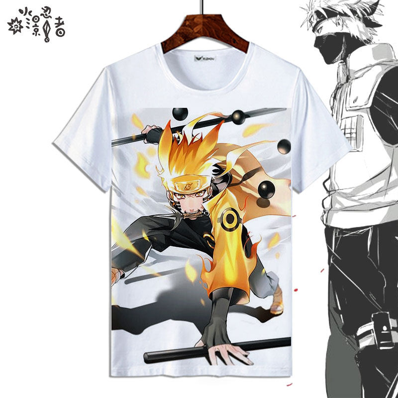 火影忍者t恤 宇智波鼬 鸣人 佐助短袖动漫周边夏季圆领衣服男女