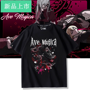 BanG Dream Ave Mujica 丰川祥子 若叶睦痛衣宽松短袖T恤纯棉衣服