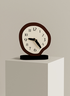 客厅表摆台式创意简约网红桌面时钟摆件高颜值艺术卧室静音床头钟