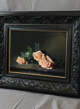 黑色框欧式PS环保材料素描水彩框相框定做30*30画框外框定做