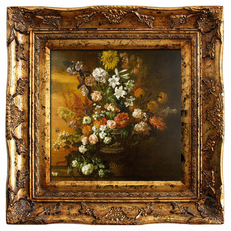 欧式油画装裱框金色外框角花框大镜框定制尺寸照片相框实木画框