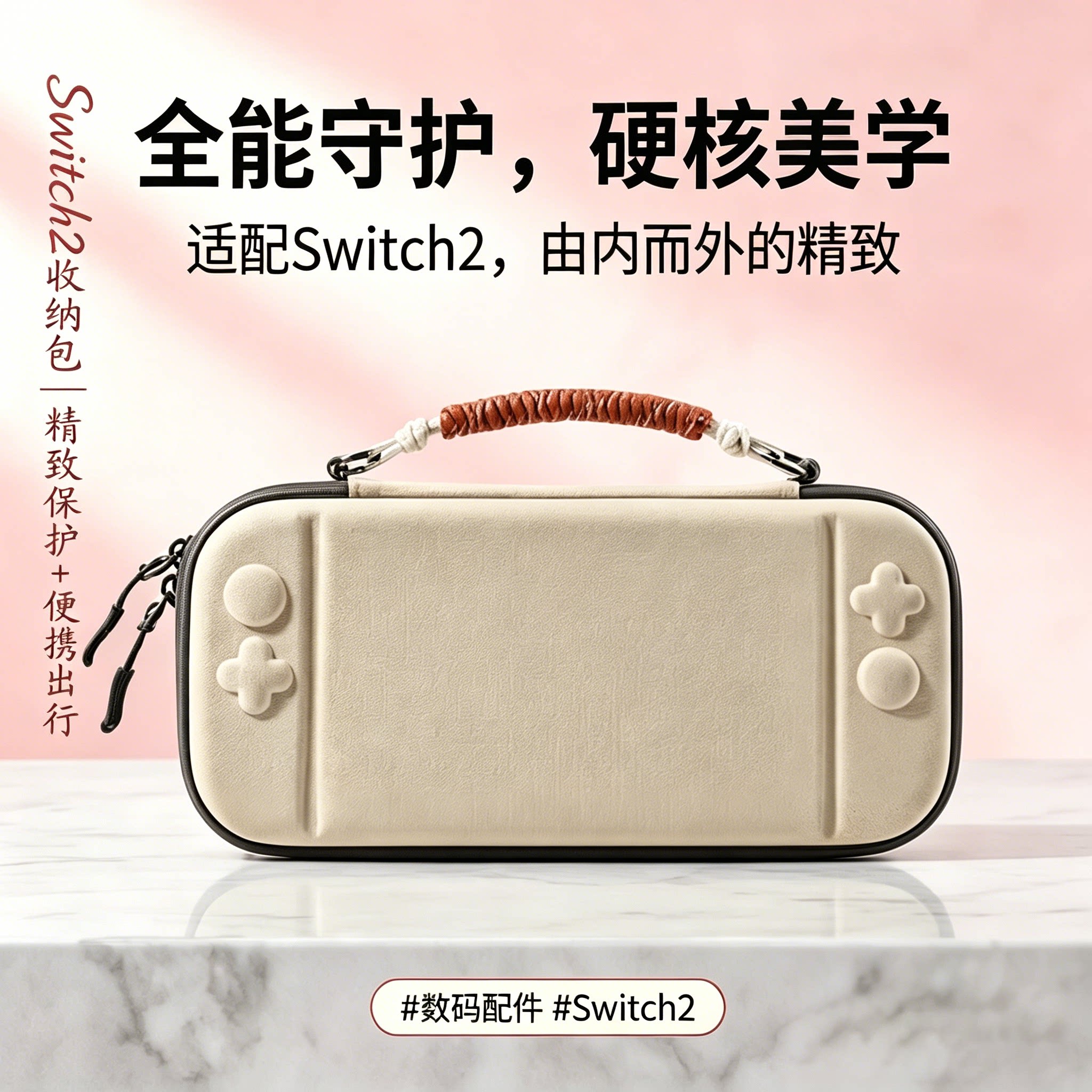 适用任天堂Switch 2收纳包switchOLED保护套NS游戏机手柄卡带硬壳