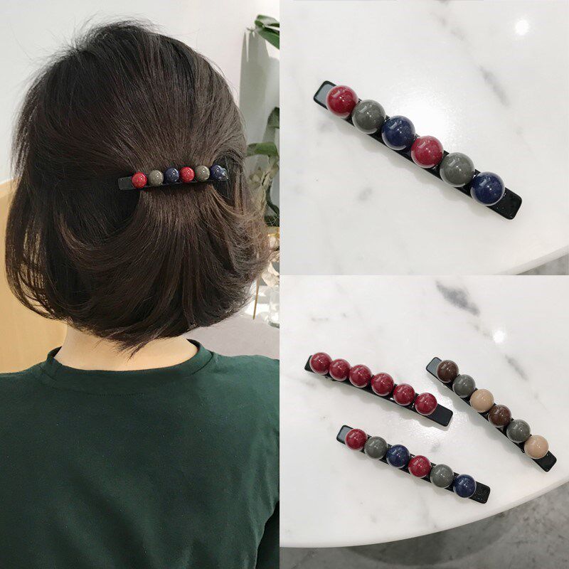 留头发尴尬期神器 短发夹子头饰少女边夹后脑勺顶夹优雅韩版