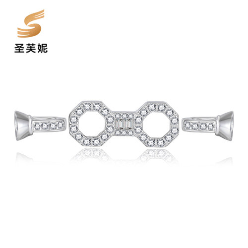 DIY珍珠配件925纯银项链串珠扣头