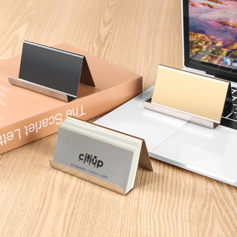 不锈钢名片座 304不锈钢名片座桌面创意商务办公前台名片座卡片座,3C数码配件,手机支架/手机座,淘宝优惠券,粉丝福利购,淘宝优惠卷