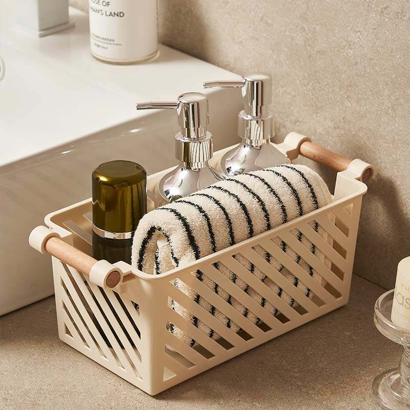 日式榉木手柄收纳筐家用桌面杂物零食整理置物盒化妆品收纳储物篮,收纳整理,桌面收纳盒,淘宝优惠券,粉丝福利购,淘宝优惠卷