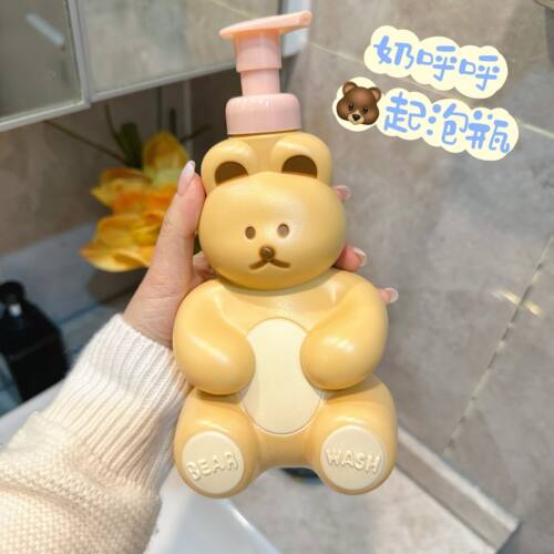 韩国奶呼呼小熊液体瓶起泡慕斯瓶