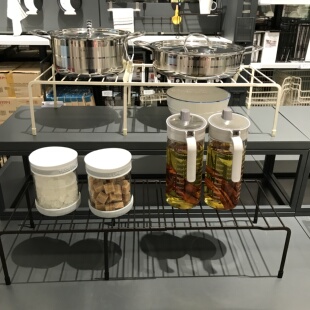出口韩国 厨房用伸缩式铁质厨房收纳置物架碗盘锅碟收纳架