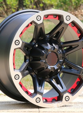 适用北汽212BJ40勇士LC80风骏猎豹帕杰罗铃拓霸道16 17寸越野轮毂