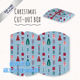 EPS平面纸模板设计素材 圣诞树可爱包装 盒子折纸模型 矢量高清冬季
