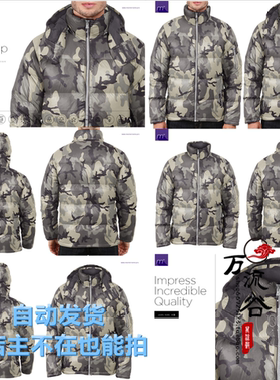 男女服装羽绒服棉衣外套效果图 VI智能贴图提案Mockup样机PSD模板