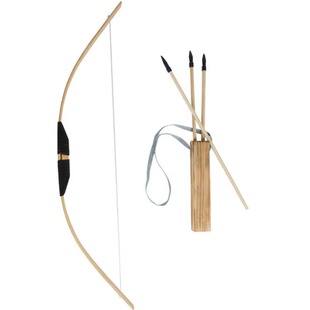 儿童手拿竹制弓箭套装男孩猎人骑士士兵武器幼儿园话剧表演道具