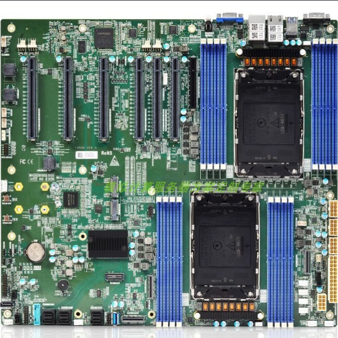 同泰怡T3DGQ双路主板配四块显卡