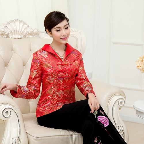 女士长袖外套民族风棉袄秋冬装