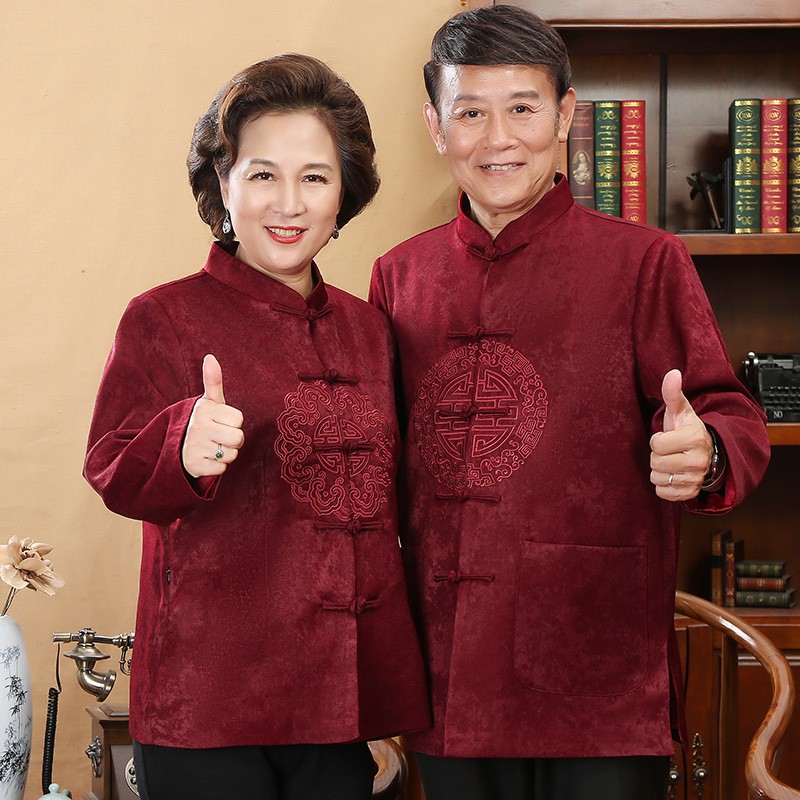 情侣长袖外套中式婚礼爷爷奶奶装