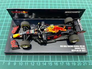 全新促 迷你切 F1 车模 1/43 2021 RB16B 佩雷兹 墨西哥 季军