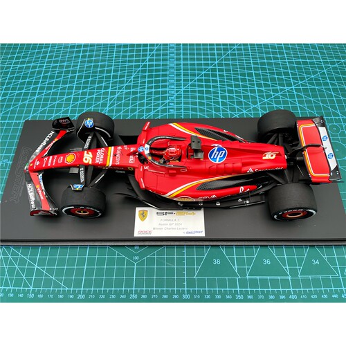 全新 LookSmart F1 车模 1/18 2024 SF-24 勒克莱尔 奥斯汀 第1名