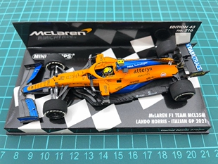 全新 迷你切 F1 车模 1/43 2021 MCL35M 诺里斯 意大利 亚军