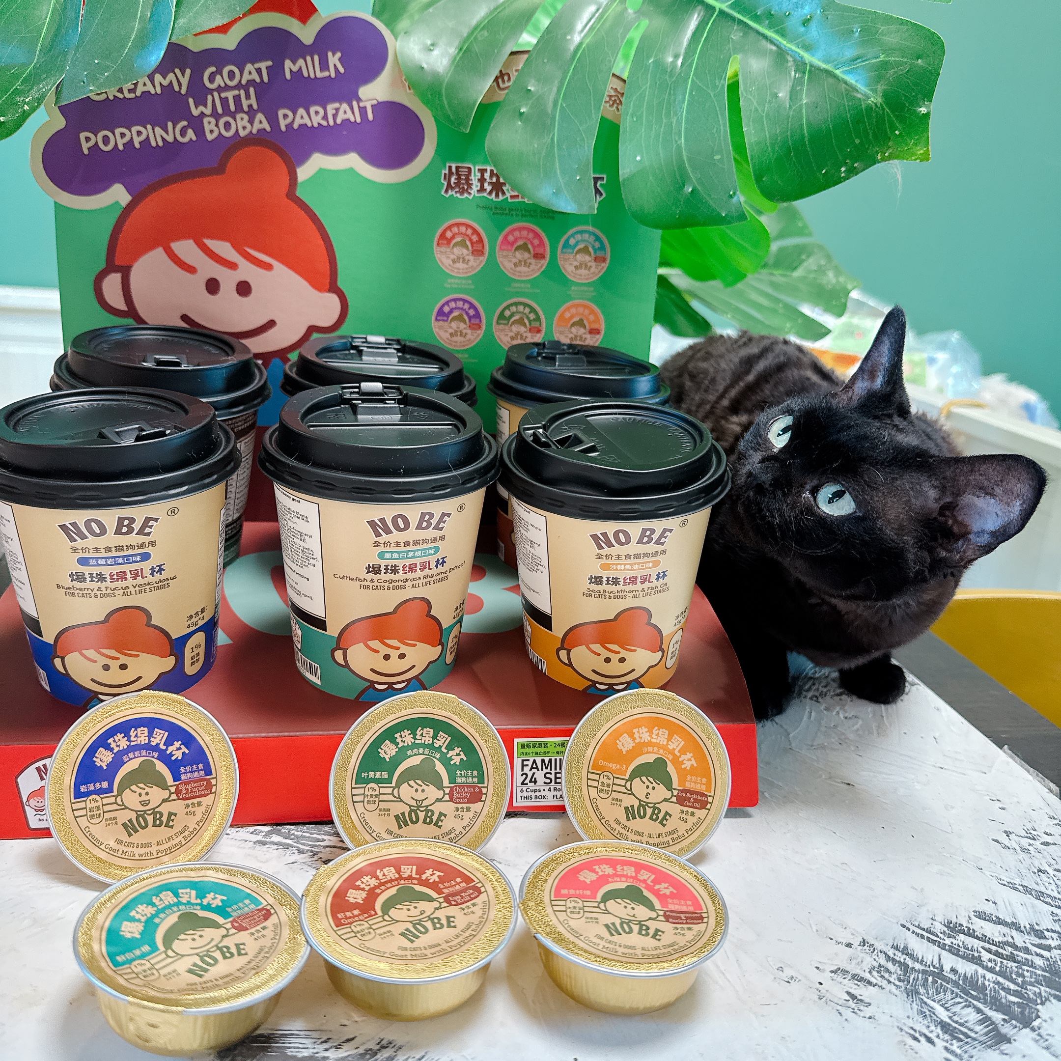 NOBE全价主食猫丝丝滑滑爆珠棉乳杯一杯4罐45g*4