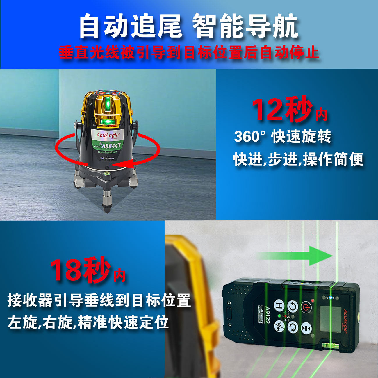 大面积/高精度/一键定位自动追踪