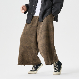 25加大码宽松日系毛呢厚风汉服唐装裙裤休闲裤K207P75