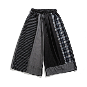 日系新中式宽松水洗做旧复古牛仔裤风汉服裙裤 K200 P85图片