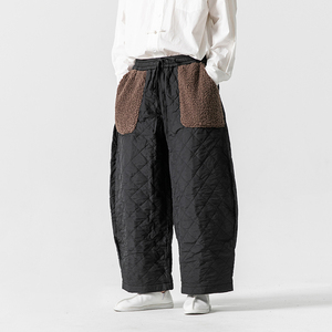 冬季宽松太极裤汉服唐装加棉加绒风休闲棉裤 K194 P85图片