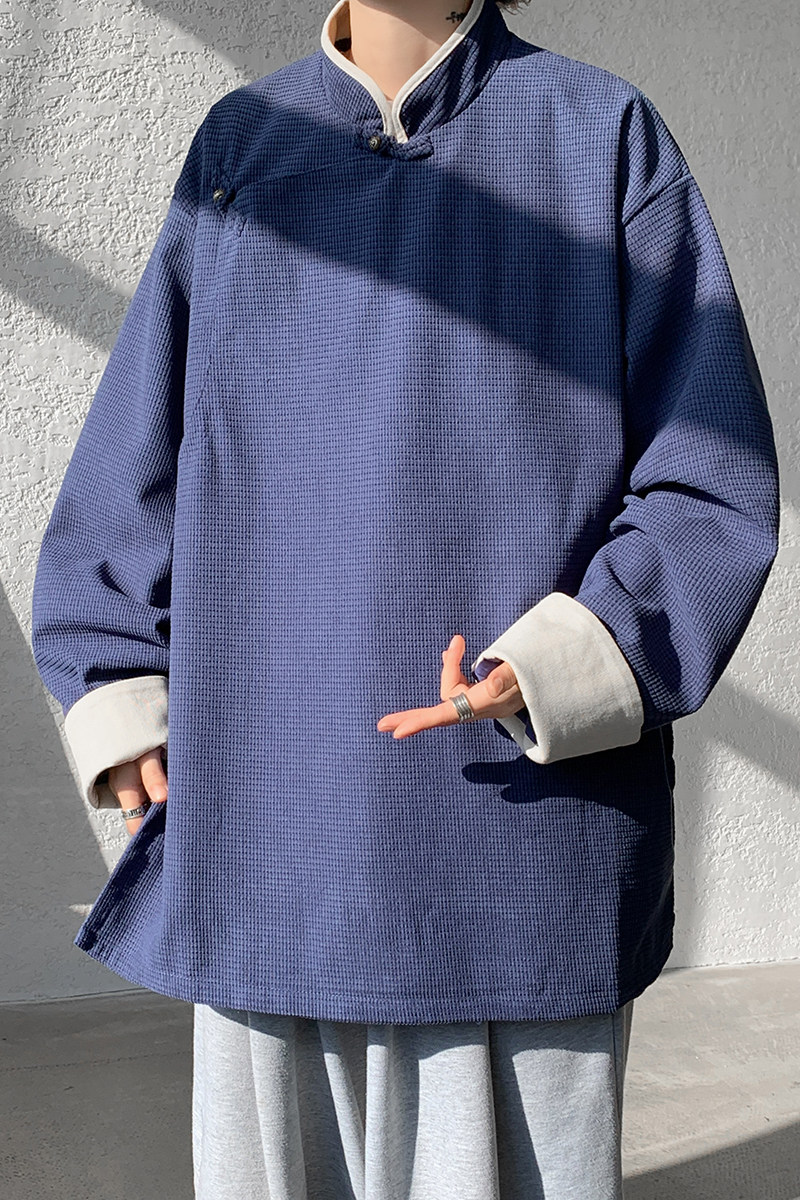 25年春季宽松中式布扣风汉服唐装夹克外套JK62P105,男装夹克,电商B375
