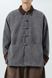 秋冬季宽松翻领复古汉服大码日系厚夹克JK67P110，男装夹克，电商B375