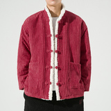 2024加大码宽松直筒毛绒厚风棉服汉服唐装JK36P90，男装棉衣，电商B375