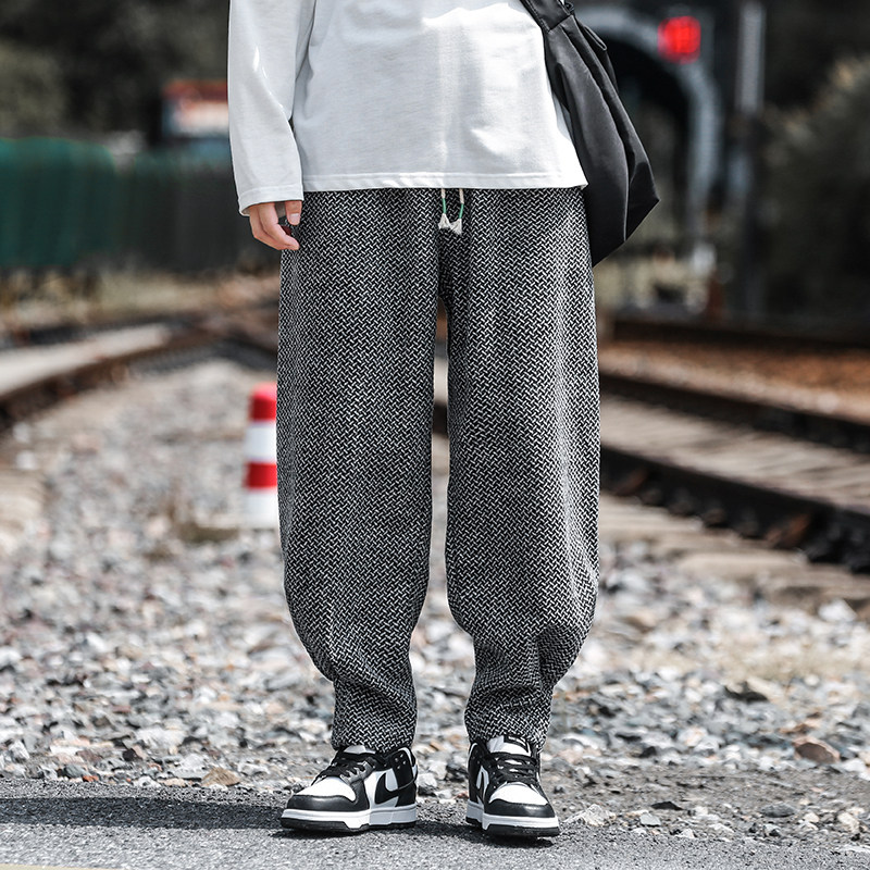 24冬复古做旧太极裤宽松灯笼裤风汉服搭配休闲裤 K01 P70图片