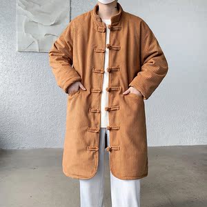 2025加大码长款加绒厚唐装中式长褂风棉衣 JK54 P150图片