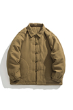 24年纯色唐装汉服平铺图风宽松棉衣外套JK71P130，男装棉衣，电商B375