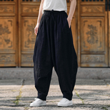 2024宽松户外休闲模特中式汉服唐装男女风休闲裤K197P75，男装休闲裤，电商B375