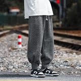 2024户外模特宽松毛呢休闲风日系厚呢料裤子K01P70，男装休闲裤，电商B375