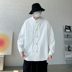 冬季宽松古风加绒加厚立领中式婚礼风衬衫 JK42-1 P110图片