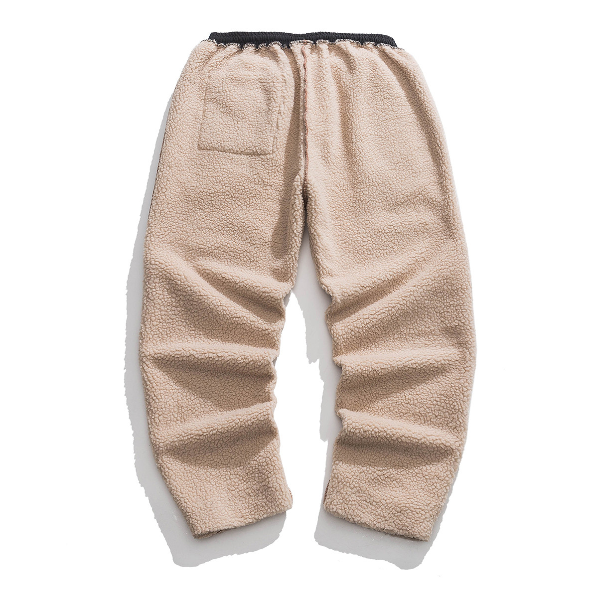 24年冬加绒厚皮毛一体保暖风汉服唐装搭配休闲裤K146P85,男装休闲裤,电商B375