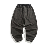 24年复古加大码唐装汉服宽松毛呢风休闲裤K192P80，男装民族服装，电商B375