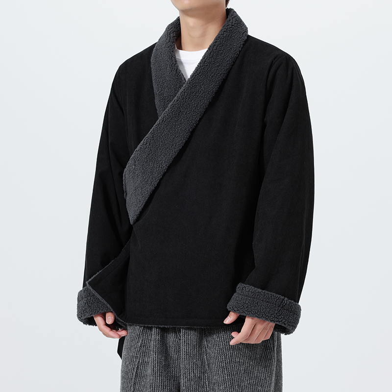 冬唐装古风藏袍厚加绒加厚毛绒保暖风开衫棉衣JK85P135，男装棉衣，电商B375