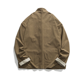 2024加大码宽松灯芯绒厚布扣平铺图实物图风夹克JK47P100，男装夹克，电商B375