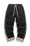 24年冬加绒厚皮毛一体保暖风汉服唐装搭配休闲裤K146P85，男装休闲裤，电商B375