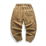 2024加大码宽松灯芯绒加绒厚风绒休闲裤M到5XLK148P85，男装休闲裤，电商B375