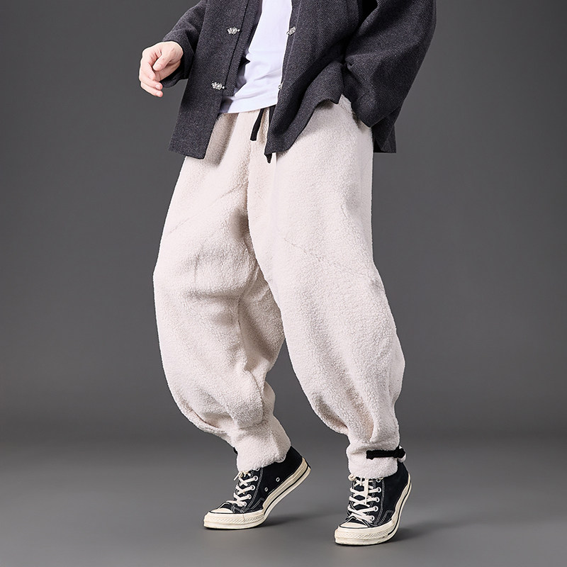 冬季古风唐装汉服加绒加厚宽松灯笼裤风休闲裤 K210 P80图片