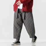 25年宽松直筒加大码加棉加厚唐装汉服风休闲裤K172P85，男装民族服装，电商B375