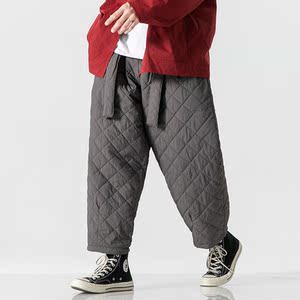 25年宽松直筒加大码加棉加厚唐装汉服风休闲裤 K172 P85图片